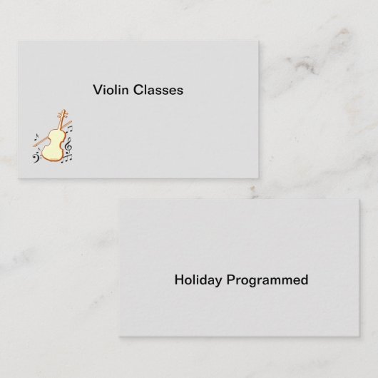 Violin Visitekaartje (Voorkant / Achterkant)