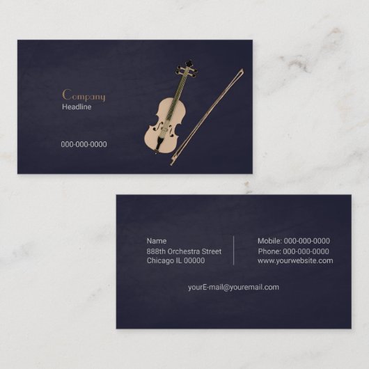 Violin Visitekaartje (Voorkant / Achterkant)