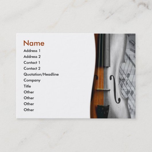 Violin Visitekaartje (Voorkant)