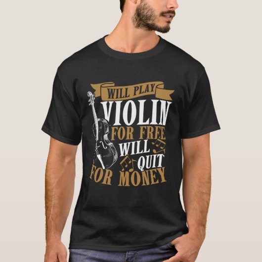 Violin voor jongens 1 t-shirt (Voorkant)