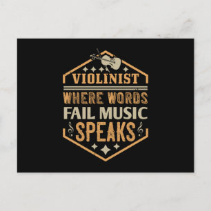 Violin - waar woorden niet goed praten briefkaart
