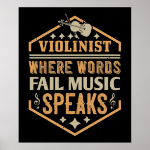 Violin - waar woorden niet goed praten poster