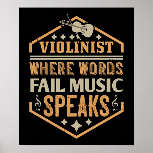 Violin - waar woorden niet goed praten poster (Voorkant)
