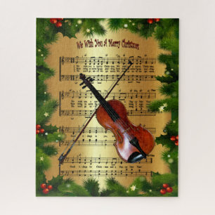 Violin ~ "We wensen je een prettig kerstfeest" ~ Legpuzzel