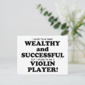 Violin Wealthy & Succesvol Briefkaart (Staand voorkant)