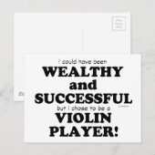 Violin Wealthy & Succesvol Briefkaart (Voorkant / Achterkant)