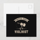 Violin - wees mama van een violist briefkaart (Voorkant / Achterkant)