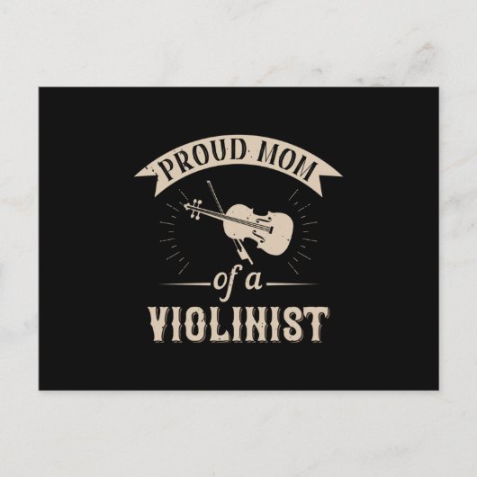 Violin - wees mama van een violist briefkaart (Voorkant)