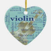 Violin Words Keramisch Ornament (Voorkant)