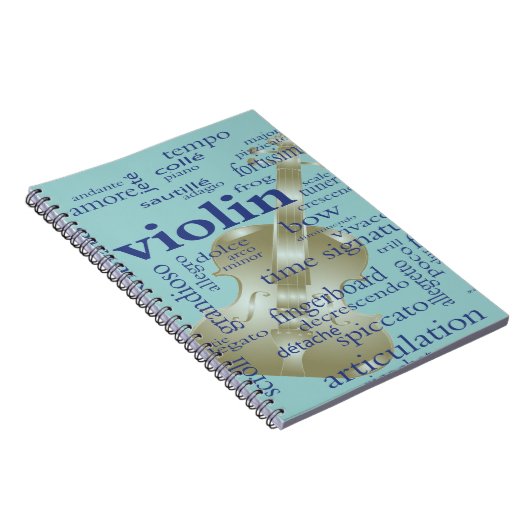 Violin Words Notitieboek (Rechterzijde)