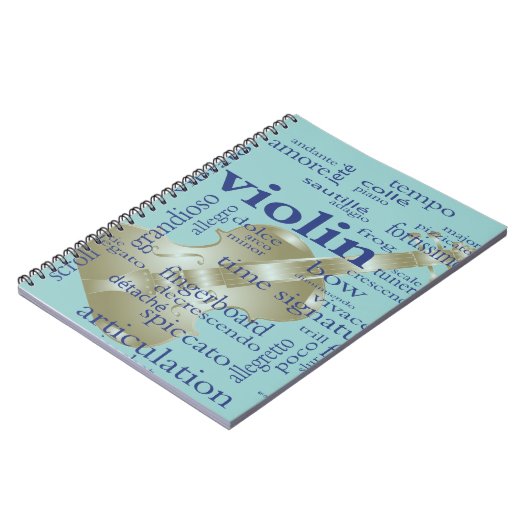 Violin Words Notitieboek (Linkerzijde)