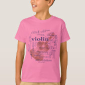 Violin Words T-shirt (Voorkant)