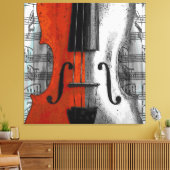 Violin Wrapped Canvas (Insitu (Woonkamer))