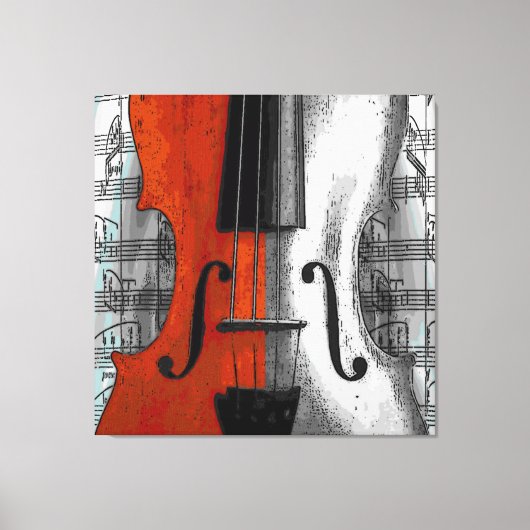 Violin Wrapped Canvas Afdruk (Voorkant)
