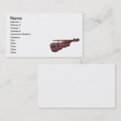 ViolinAndBow012511, naam, adres 1, adres 2,... Visitekaartje (Voorkant / Achterkant)