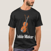 Violinis Treble Maker Viool met strik T-shirt (Voorkant)