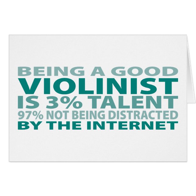 Violinist 3% Talent (Voorkant Horizontaal)