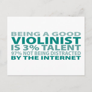 Violinist 3% Talent Briefkaart
