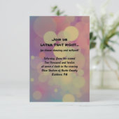 VIOLINIST Bat Mitzvah Reception Party Card Kaart (Staand voorkant)
