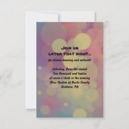 VIOLINIST Bat Mitzvah Reception Party Card Kaart