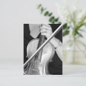 Violinist bij Rest Briefkaart (Staand voorkant)