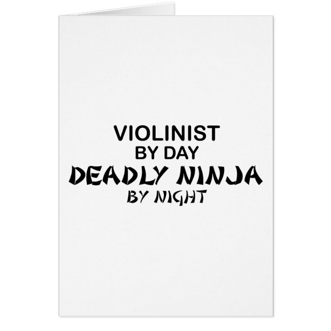 Violinist Deadly Ninja bij nacht (Voorkant)