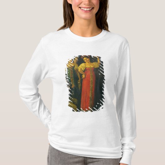 Violinist en drie vrouwen dansen t-shirt (Voorkant)