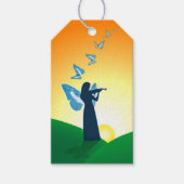 Violinist en vlinder cadeaulabel (Voorkant)