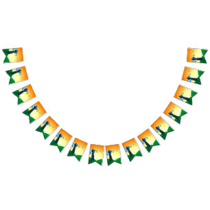 Violinist en vlinder vlaggetjes