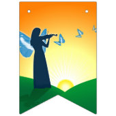 Violinist en vlinder vlaggetjes (Eerste vlag)