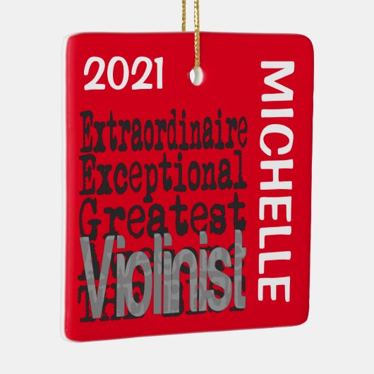Violinist Extraordinaire CUSTOM Keramisch Ornament (Rechts)