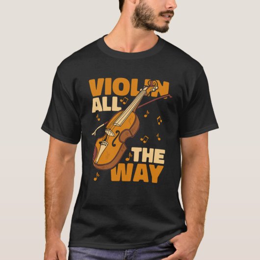 Violinist Fiddler Fiddle Violin T-shirt (Voorkant)