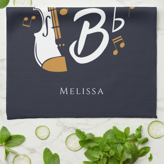 Violinist Gag zonder Violin Life zou flat zijn Theedoek (Gevouwen)