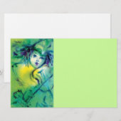 VIOLINIST GESLOTEN IN DE GROENE Venetiaanse carnav Briefpapier (Voorkant / Achterkant)