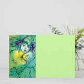 VIOLINIST GESLOTEN IN DE GROENE Venetiaanse carnav Briefpapier (Staand voorkant)