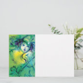 VIOLINIST GESLOTEN IN DE GROENE Venetiaanse carnav Briefpapier (Staand voorkant)