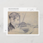 Violinist gezien van het voorste Van Gogh Fine Art Briefkaart (Voorkant / Achterkant)