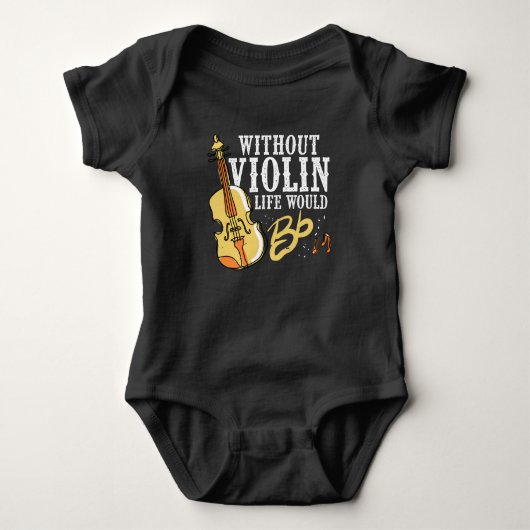 Violinist Gift Idee voor muzikant Violin Instrumen Romper (Voorkant)