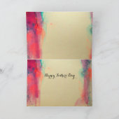 VIOLINIST GIRL, VIOLIN EN CAT-Vaderdag Kaart (Binnen)