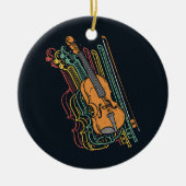 Violinist Holiday  Fiddle Keramisch Ornament (Voorkant)