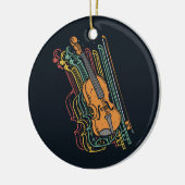 Violinist Holiday Fiddle Keramisch Ornament (Links)