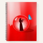 Violinist in Sphere Notitieboek (Voorkant)