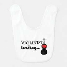 Violinist Loading Baby Bib