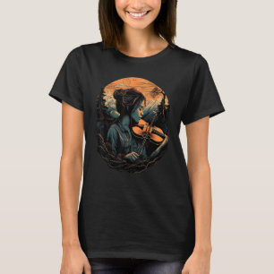 Violinist Meisje Viool Muzikant String Speler Klas T-shirt
