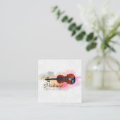 Violinist Musiciaanse vioolleraar Vierkante Visitekaartje (Staand voorkant)