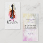 Violinist Musiciaanse vioolleraar Visitekaartje (Voorkant / Achterkant)