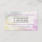 Violinist Musiciaanse vioolleraar Visitekaartje (Achterkant)