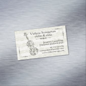 Violinist of Violist Line Draak Backdrop Magnetisch Visitekaartje (Voorbeeld)