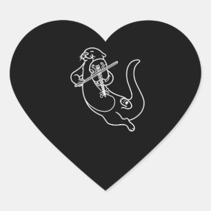 Violinist Otter Gift Spel Violin Viola Music Hart Sticker