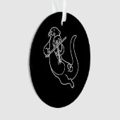 Violinist Otter Gift Spel Violin Viola Music Ornament (voorkant)